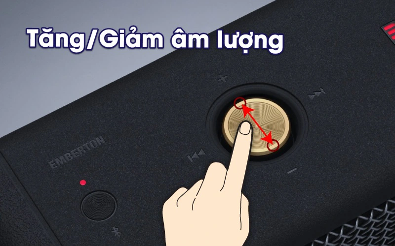 cách tăng giảm âm lượng Marshall Emberton